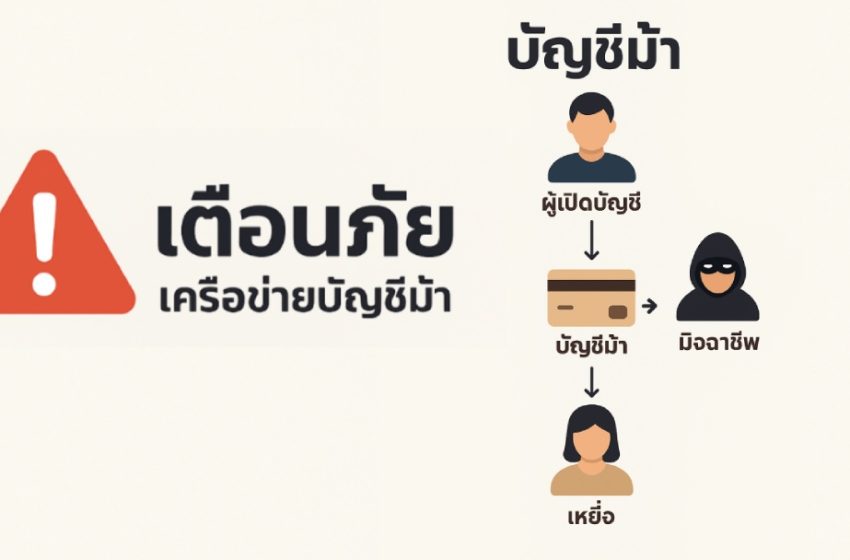  รู้ทัน! เผยรูปแบบบัญชีม้า เสี่ยงคุกเพราะไม่รู้ตัว!